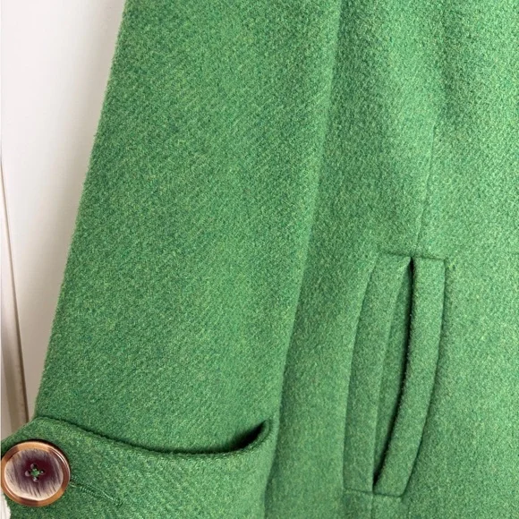 CAbi Emerald Green Double-Breasted Wool Coat — Size 4 - Picture 2 of 7
